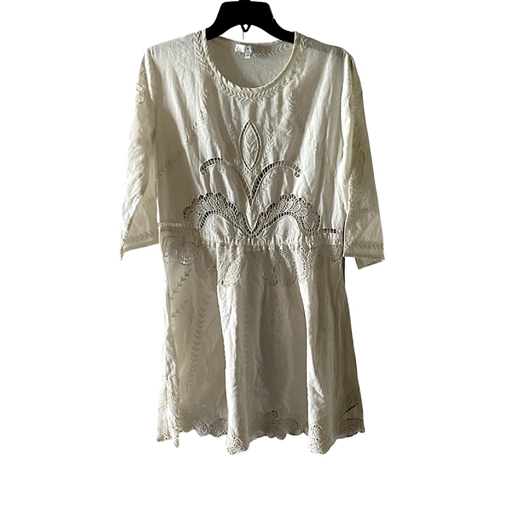 NEW WITHOUT TAGS - IRO Women’s Size 38 White Summer Lacey Dress!